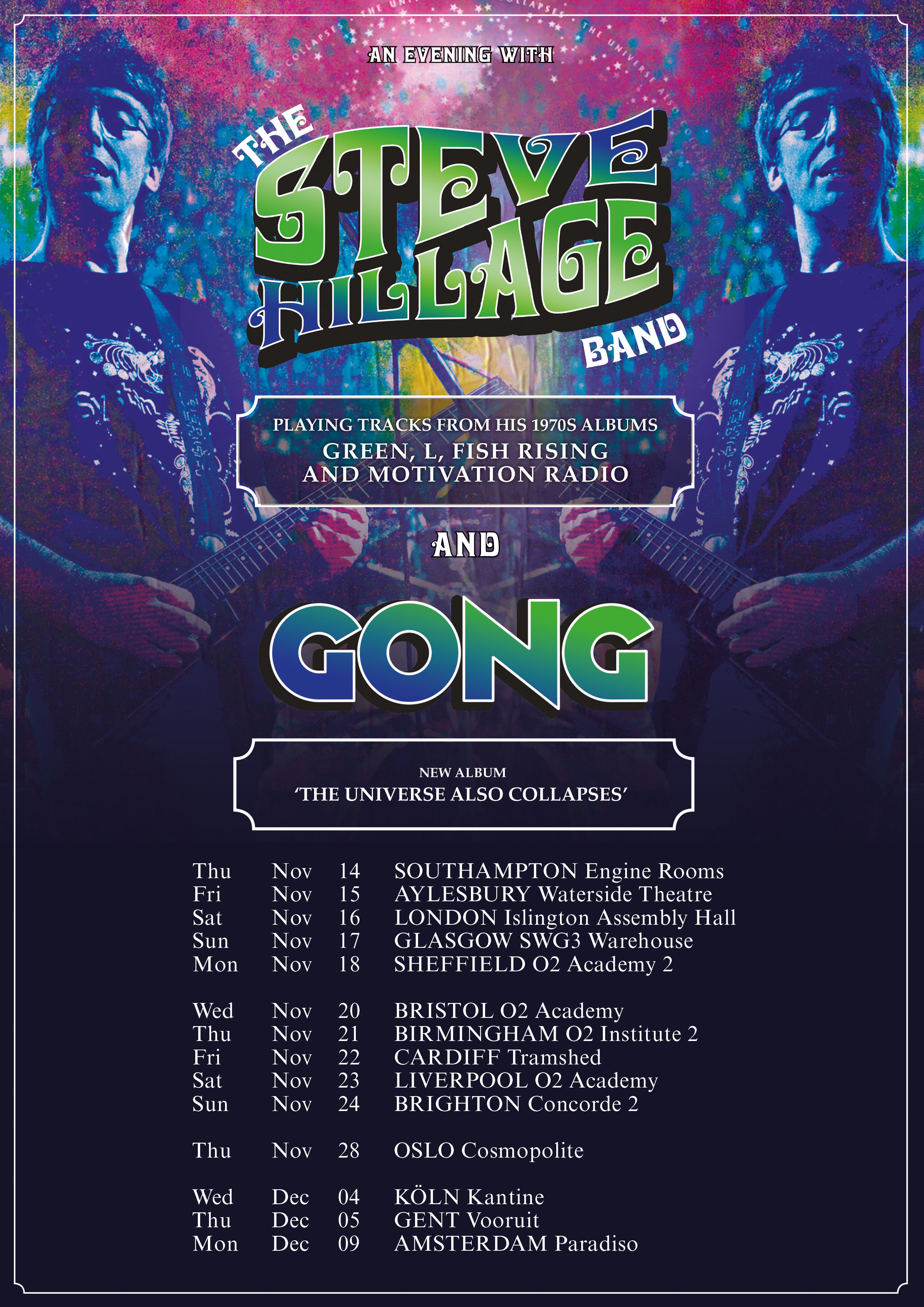 Gong + Steve Hillage Band Autumn tour gong